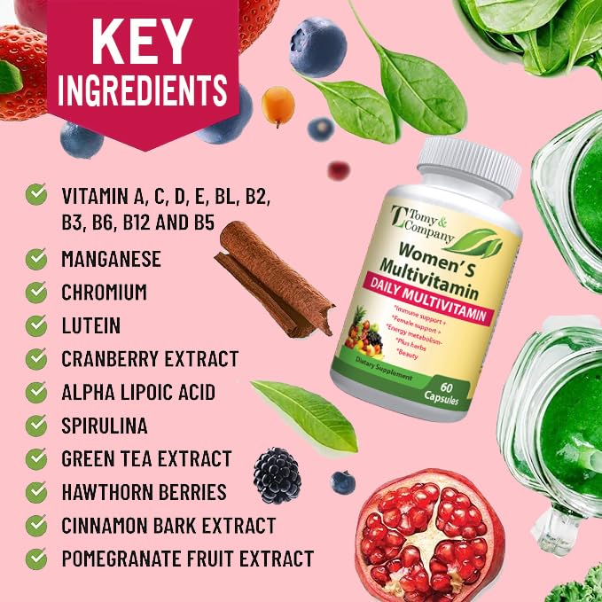 Suplementos multivitamínicos sin OGM para mujeres