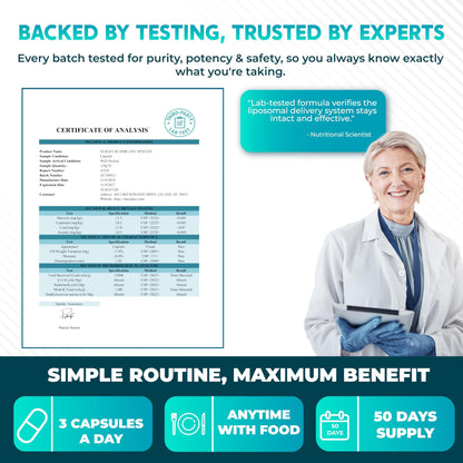 Suplementos Nurafuse HMB liposomal para crecimiento muscular rápido