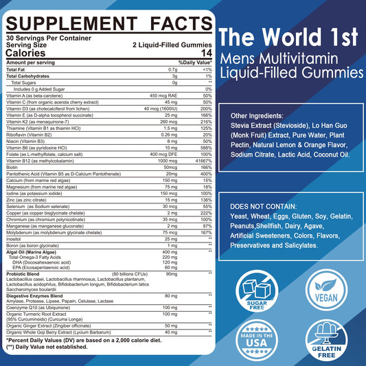 Suplementos nutricionales para hombres
