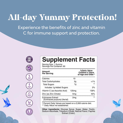 Suplementos nutricionales para protección inmune de niños.