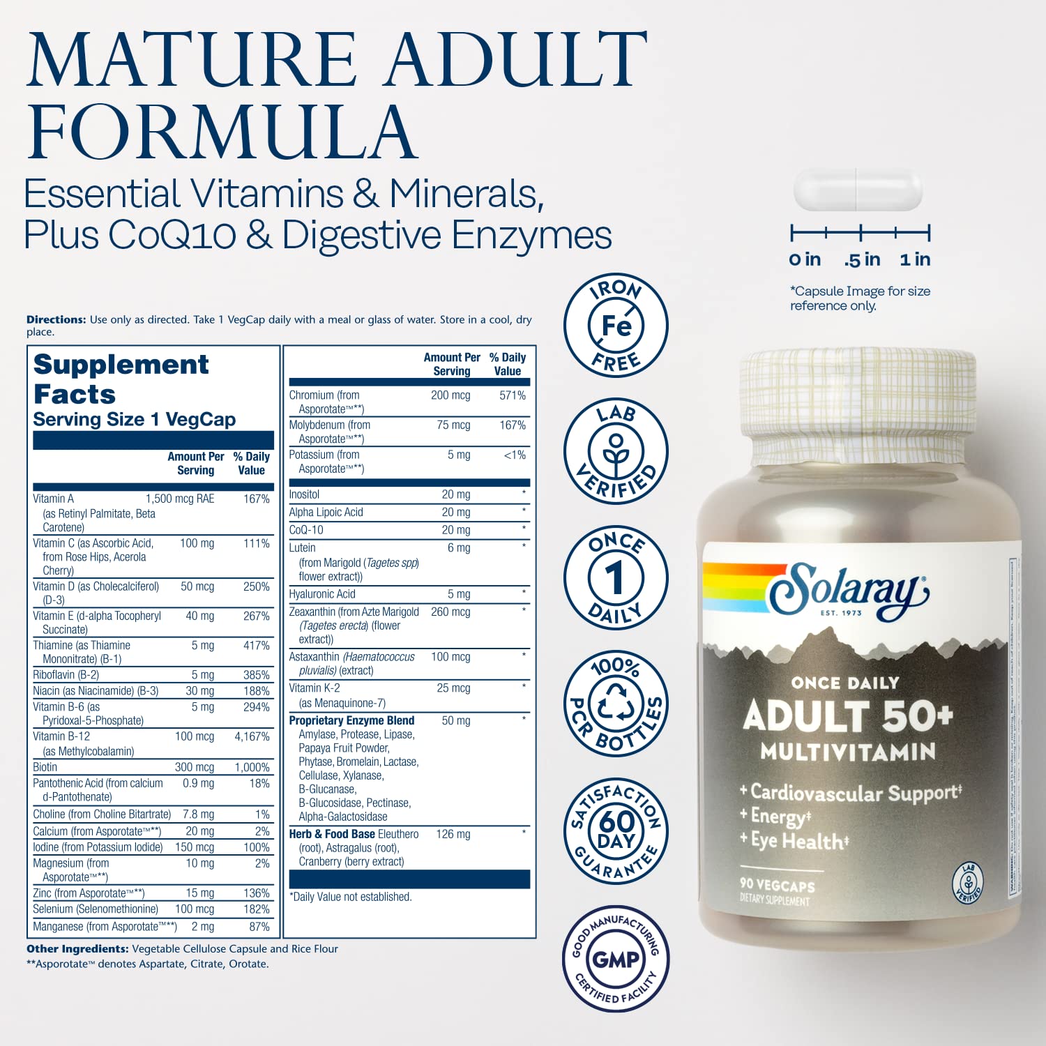 Suplementos para adultos mayores de 50 años