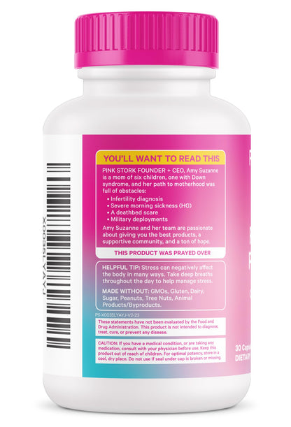 Suplementos Pink Stork para fertilidad y concepción mujeres
