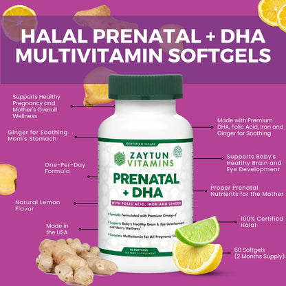 Suplementos prenatales Zaytun enriquecidos con jengibre