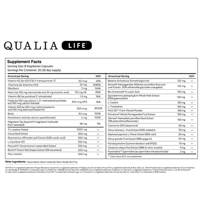 Suplementos Qualia Life y Senolytic para rejuvenecimiento celular