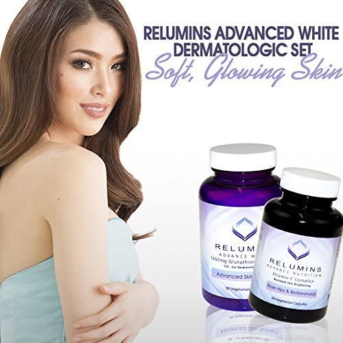 Suplementos Relumins vitamina C y glutatión para cuidado de piel
