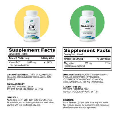 Suplementos sin gluten de vitamina b12 y magnesio Earth's Splendor