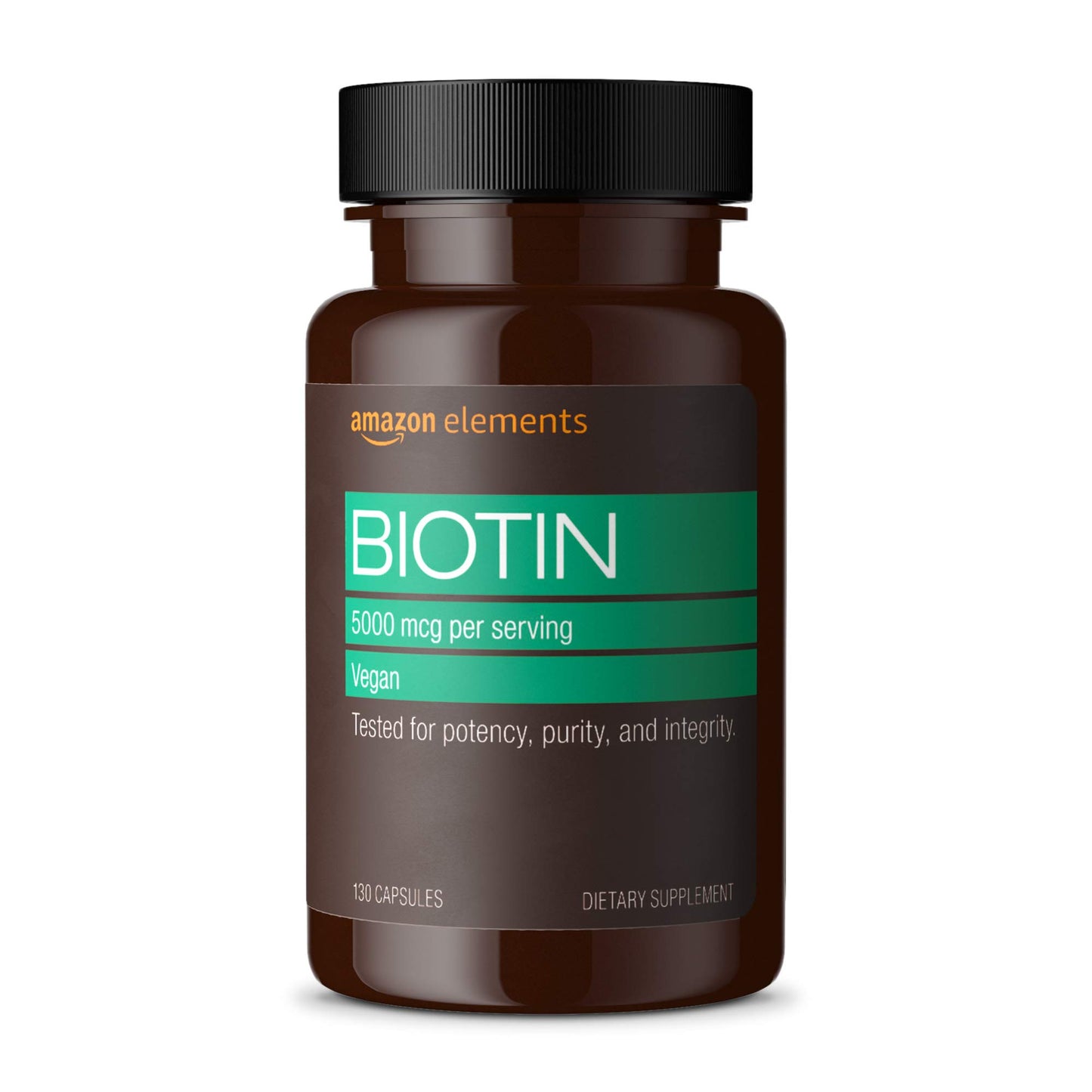 Suplementos veganos Amazon Elements hierro y biotina