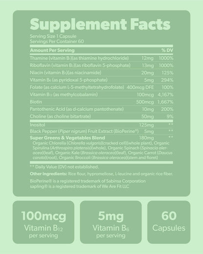 Suplementos veganos sapling para salud y metabolismo