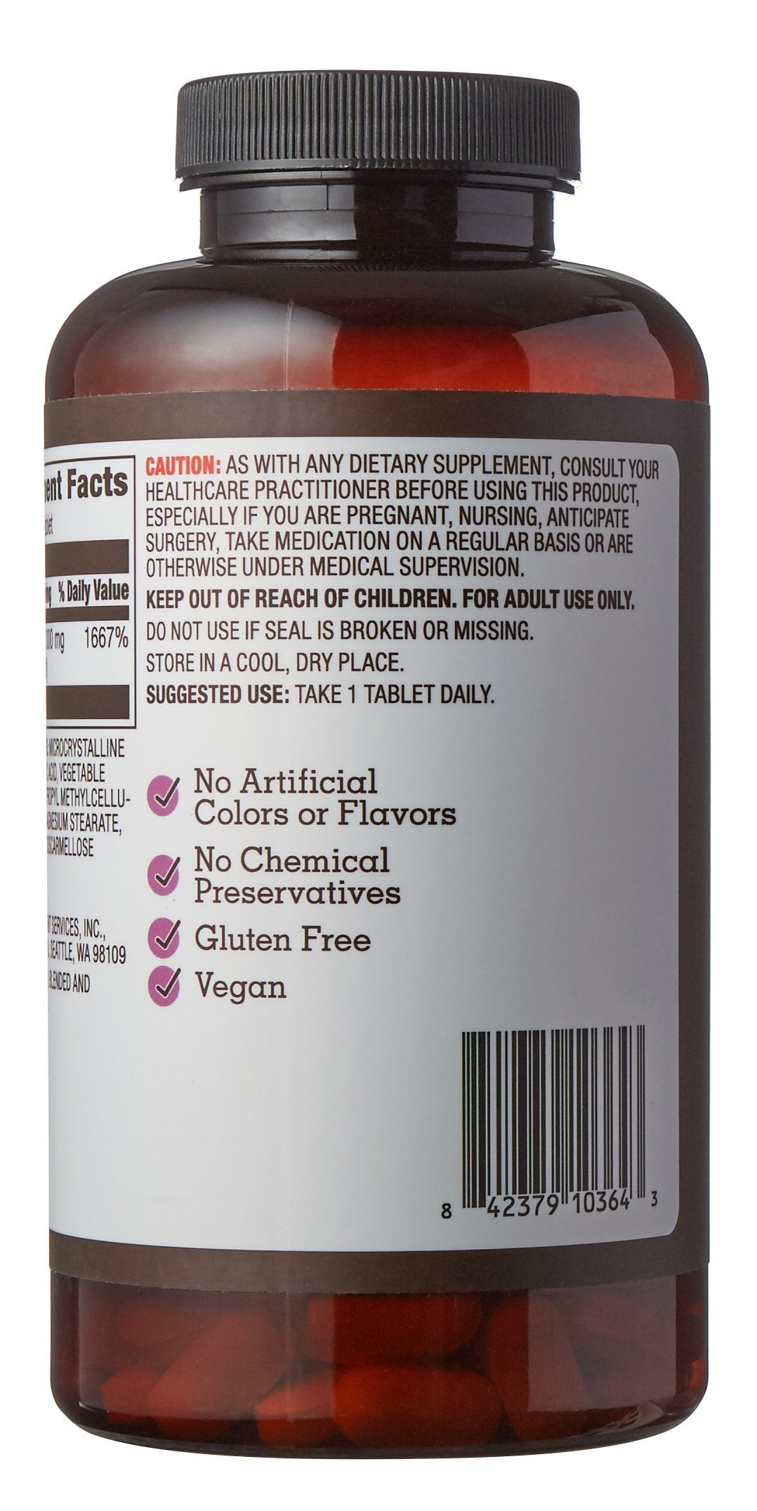 Suplementos veganos Amazon Elements Glutatión y Vitamina C