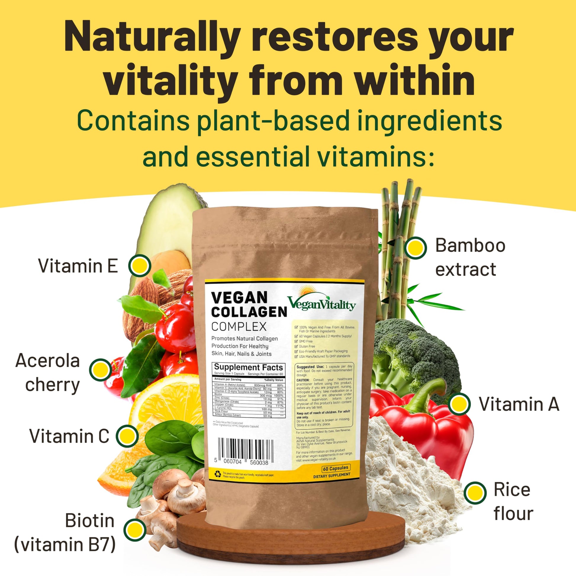 Suplementos veganos Vegan Vitality para salud