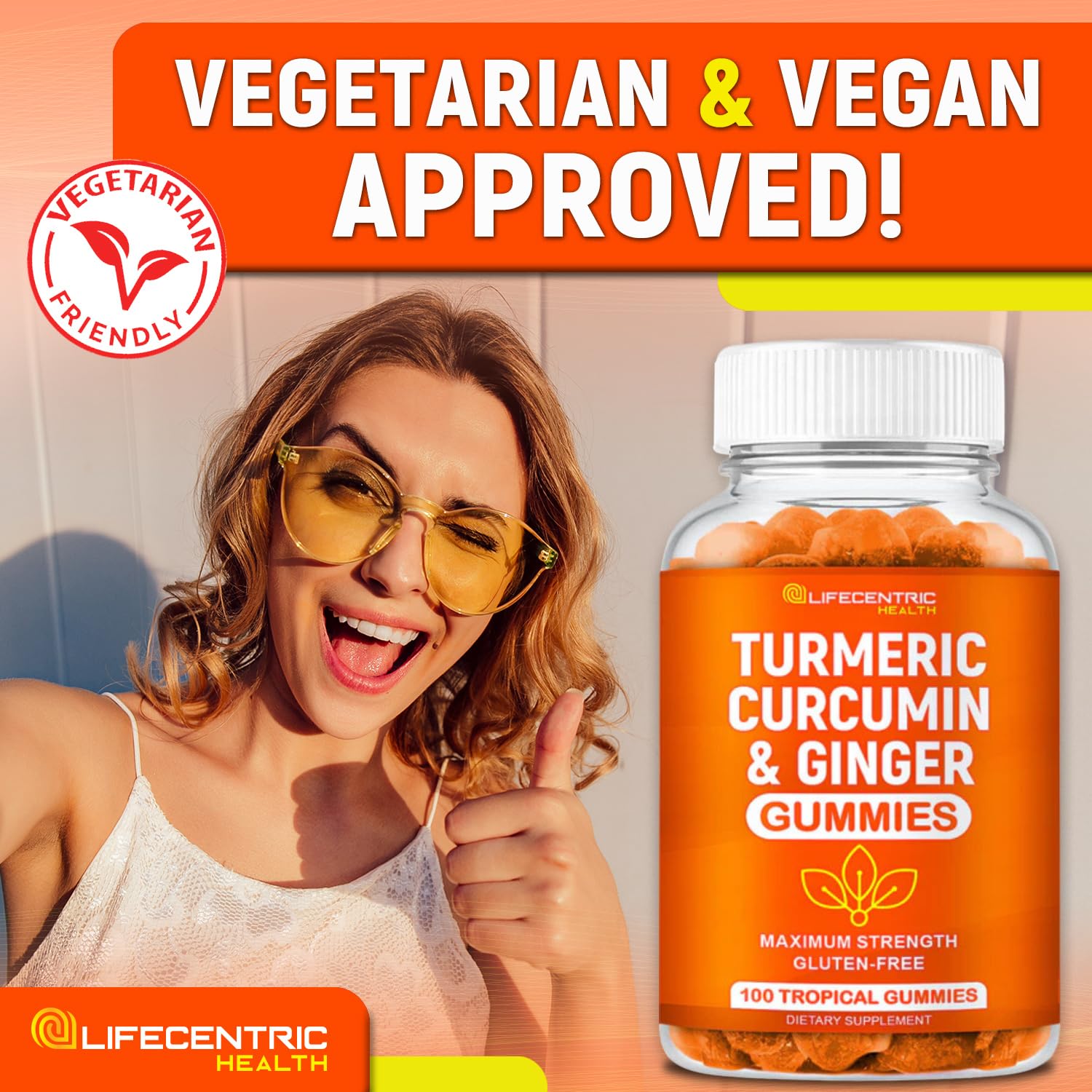 Suplementos veganos en gomitas biotina y cúrcuma naturalezas