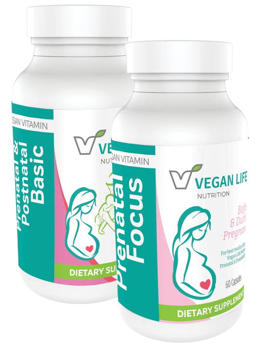 Suplementos vitamínicos prenatales veganos Vegan Life Nutrition caja