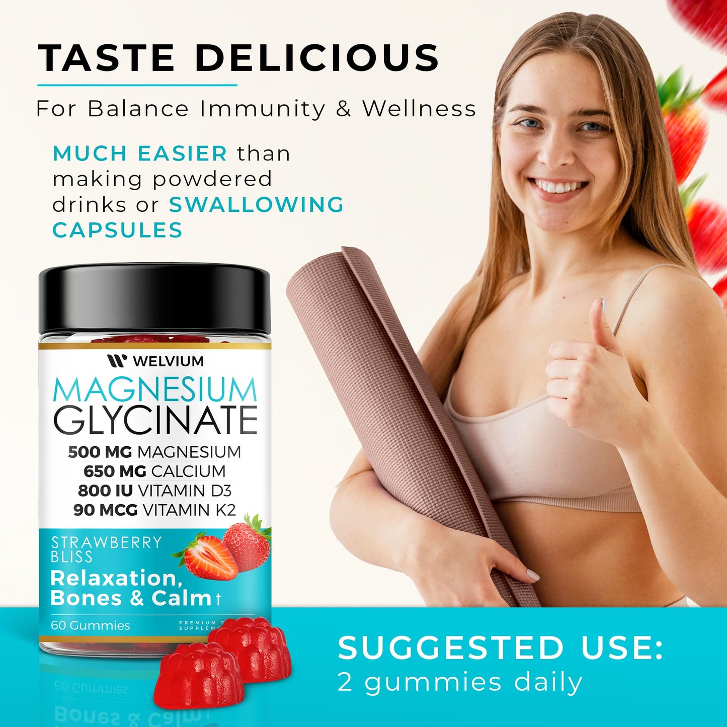 Suplementos WELVIUM vitamínicos combinados para salud y relajación