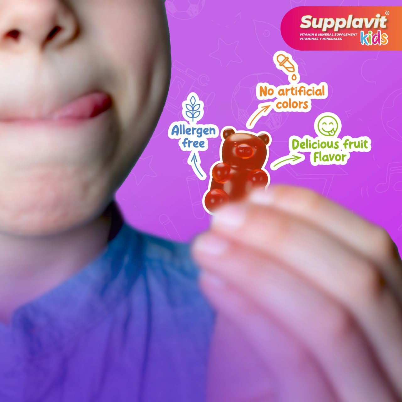 SUPPLAVIT sin alérgenos, 60 gominolas