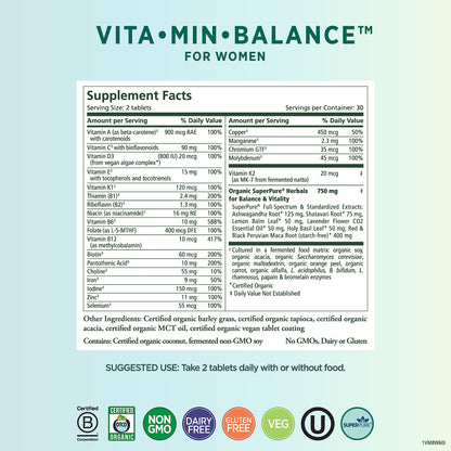 VitaMinBalance suplemento nutricional para mujeres.