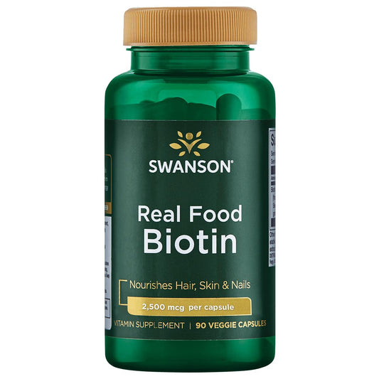 Swanson biotina cápsulas vegetales orgánicas para cabello piel uñas
