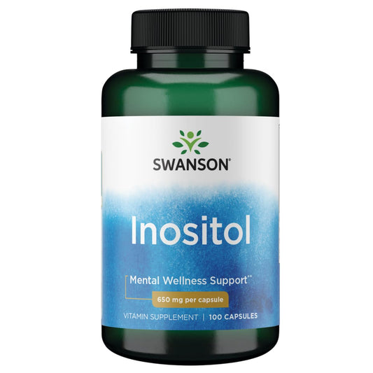 Swanson cápsulas de inositol 650mg paquete de 100