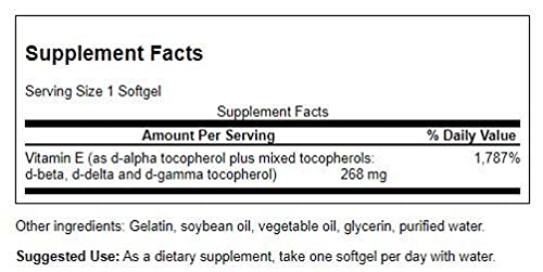 Detalle cápsulas blandas de Swanson E-400 vitamina E