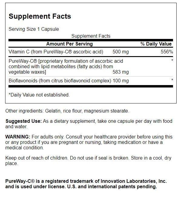 Swanson etiquetas suplemento vitamina c bioflavonoides