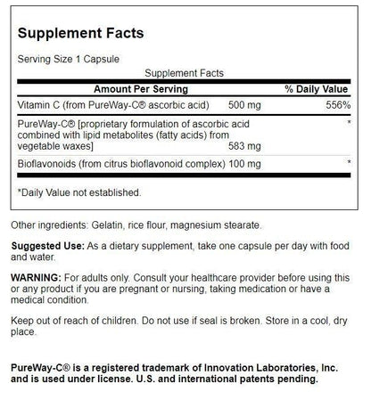 Swanson etiquetas suplemento vitamina c bioflavonoides