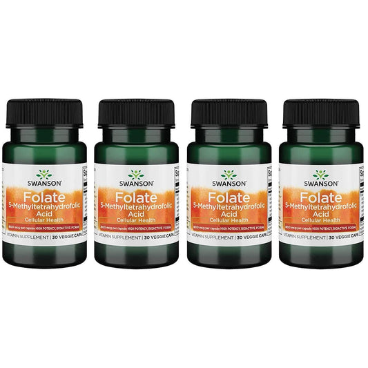 Swanson folato suplemento alta potencia 800 mcg 4 pack