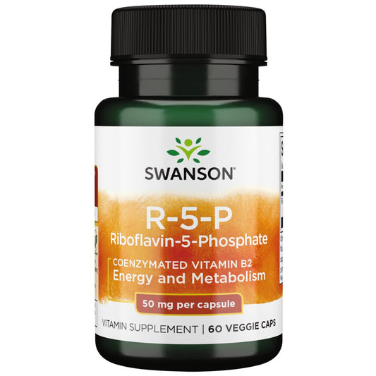Swanson suplemento riboflavina-5-fosfato vitamina B2 60 cápsulas