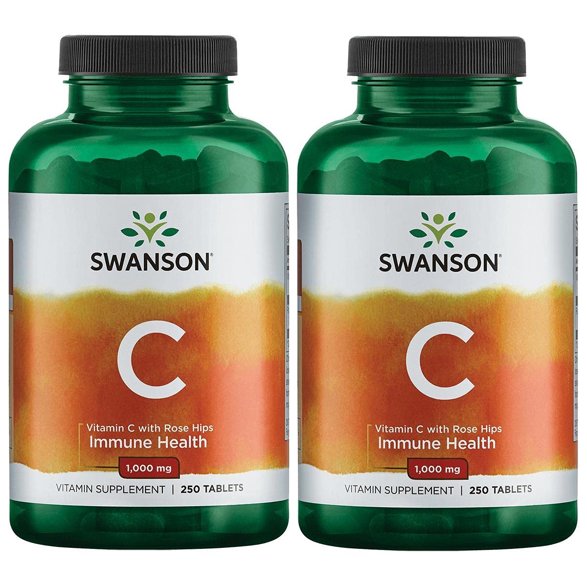 Swanson vitamina C con escaramujo paquete 2x 250 tabletas