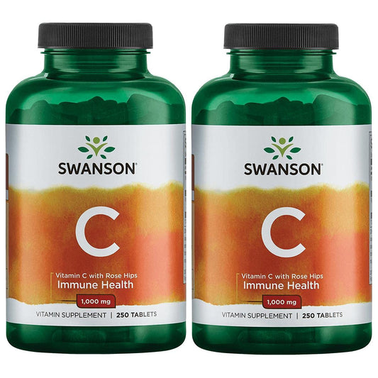 Swanson vitamina C con escaramujo paquete 2x 250 tabletas
