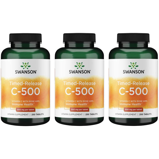 Frasco Swanson vitamina C 500 mg liberación prolongada con escaramujo