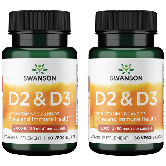 Swanson vitamina d complejo paquete doble con cápsulas vegetales