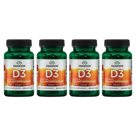 Swanson vitamina D3 suplemento salud ósea 250 cápsulas