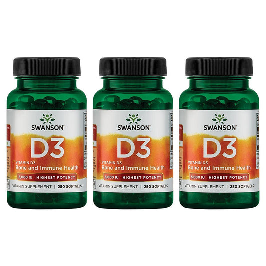 Swanson vitamina d3 suplemento salud ósea sistema inmunológico 250 cápsulas