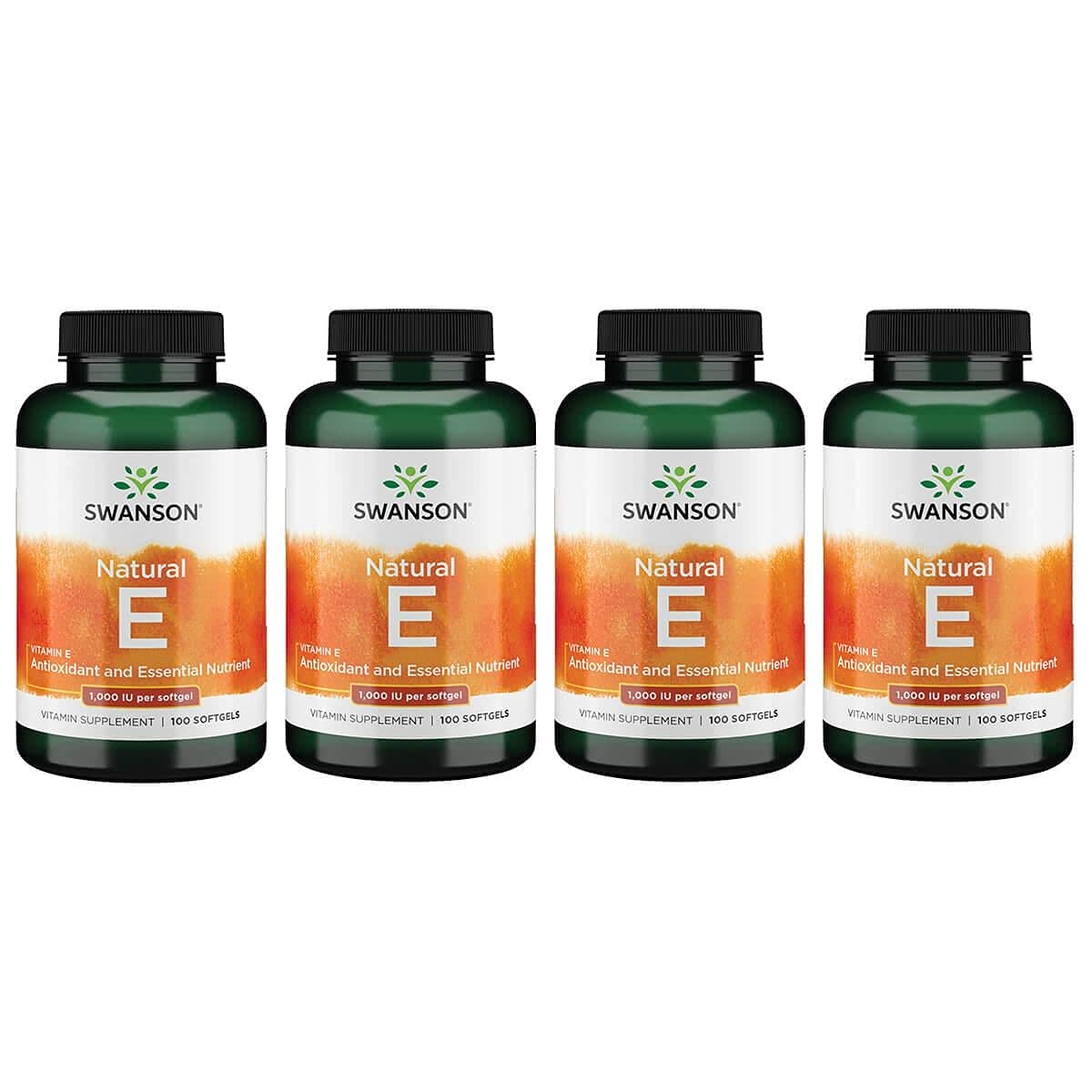Swanson Vitamina E suplemento salud cardiovascular 100 cápsulas blandas