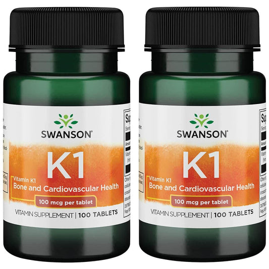 Swanson vitamina k-1 100 mcg paquete de 2