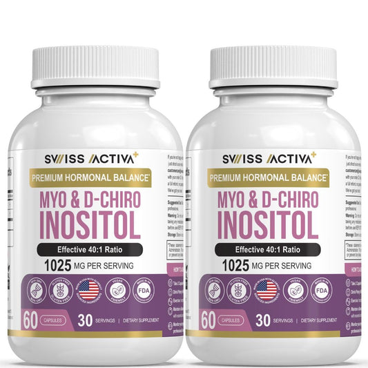 Swiss Activa suplemento mio y d-chiro inositol equilibrio hormonal mujer