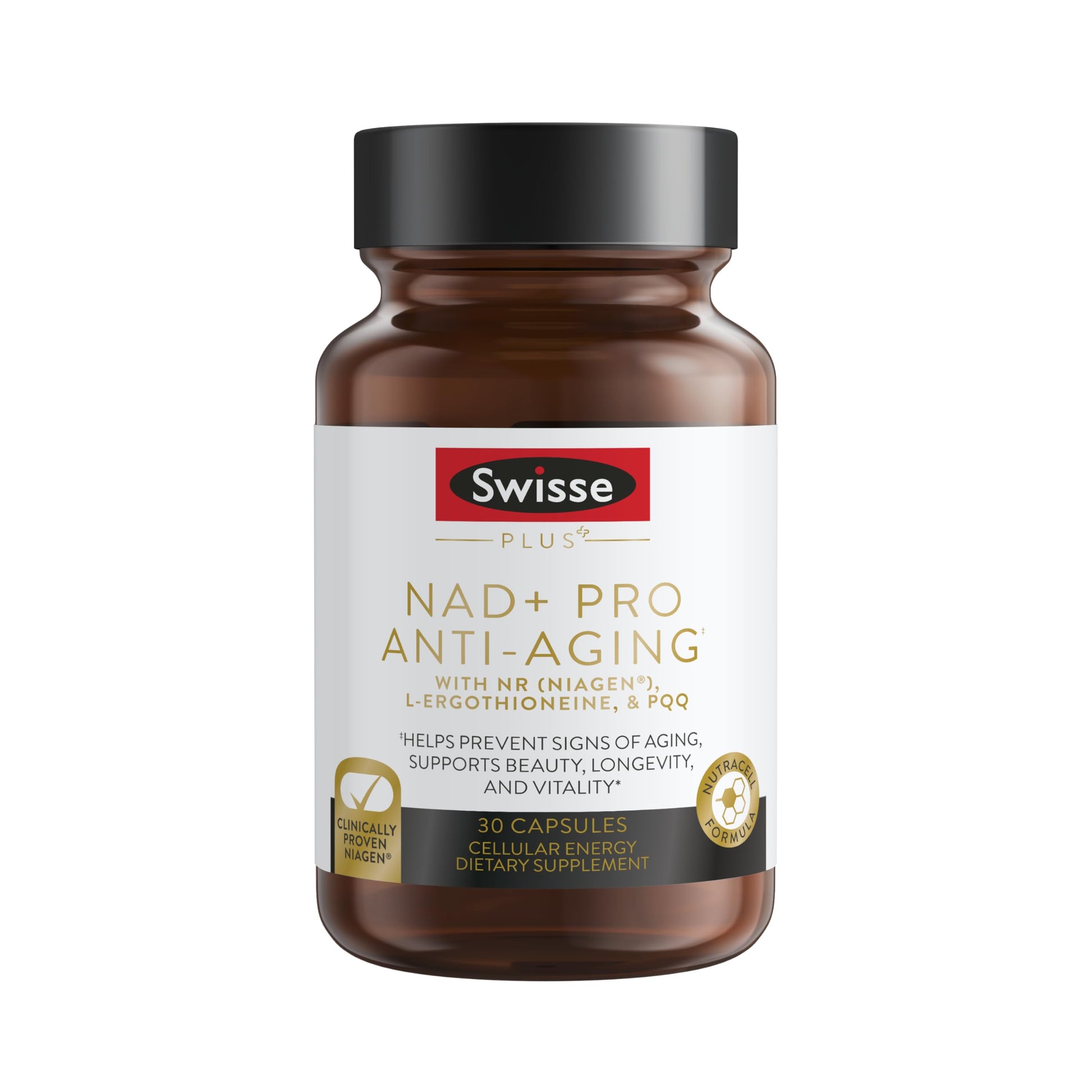 Swisse NAD+ Pro suplemento antienvejecimiento botella