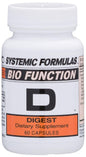 Systemic Formulas Bio Function 17 D Digest frasco de 60 cápsulas