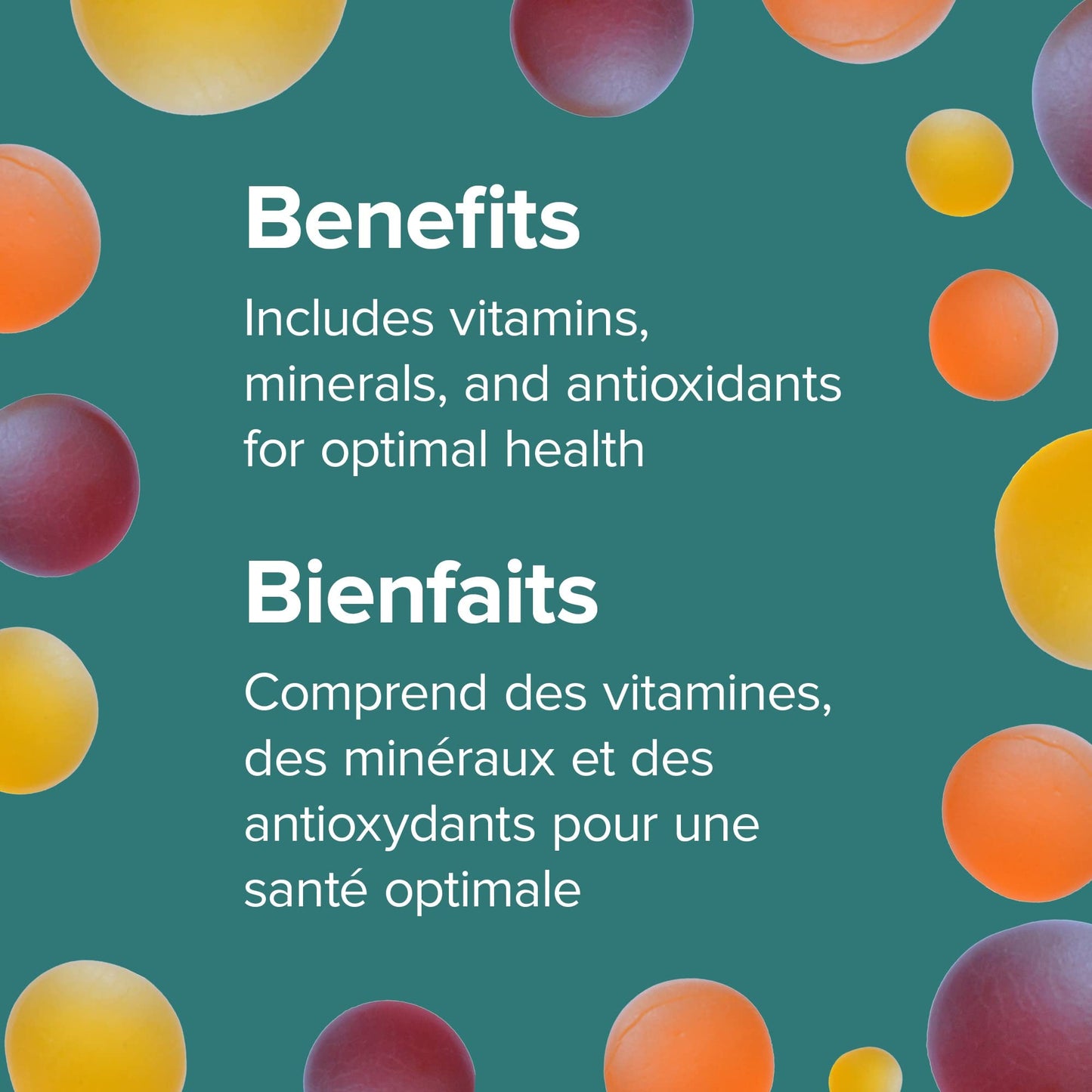 Tabla de componentes multivitaminico Webber Naturals