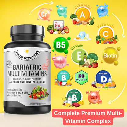 Tabla de ingredientes del multivitamínico bariátrico