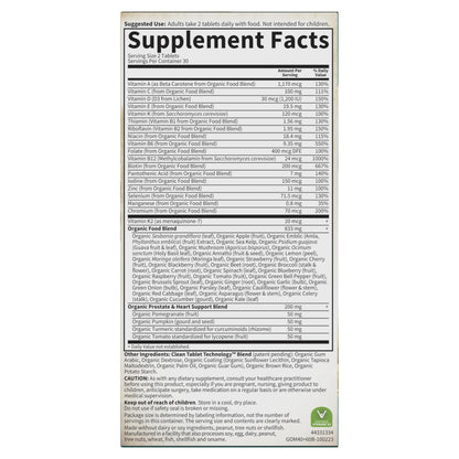 Tabla de ingredientes del multivitamínico