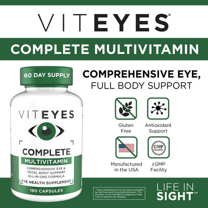 Tabla de ingredientes de Viteyes Completo multivitamínico
