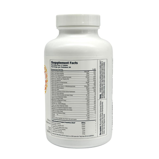 Tabla nutricional de KPAX Immune con vitaminas y antioxidantes
