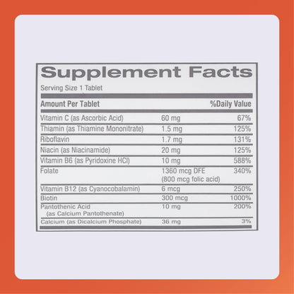 Tabla nutricional de Nephro-Vite | Beneficios vitamínicos