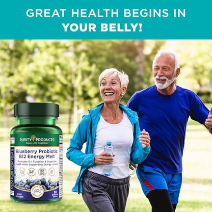 Cerca tabla nutricional Purity Products B12 probiótico arándanos