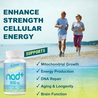 Tabla nutricional suplemento NAD+ liposomal GIORANA 120 ct