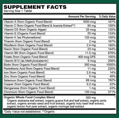 Tabla nutricional suplemento PlantFusion