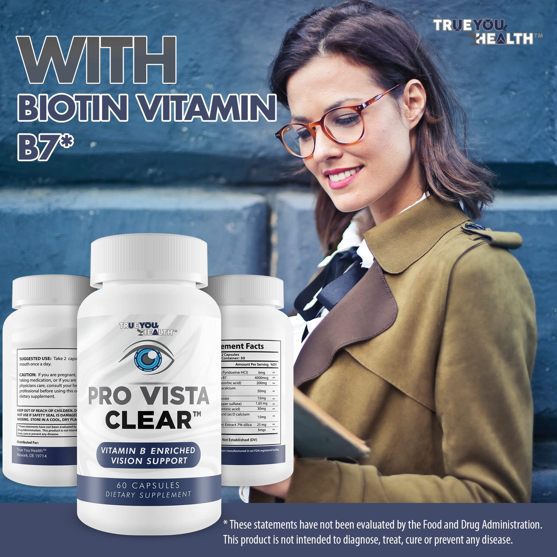 Tabla nutricional suplemento Pro Vista Clear visión