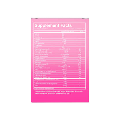 Tabla de nutrientes del multivitamínico Vivioptal.