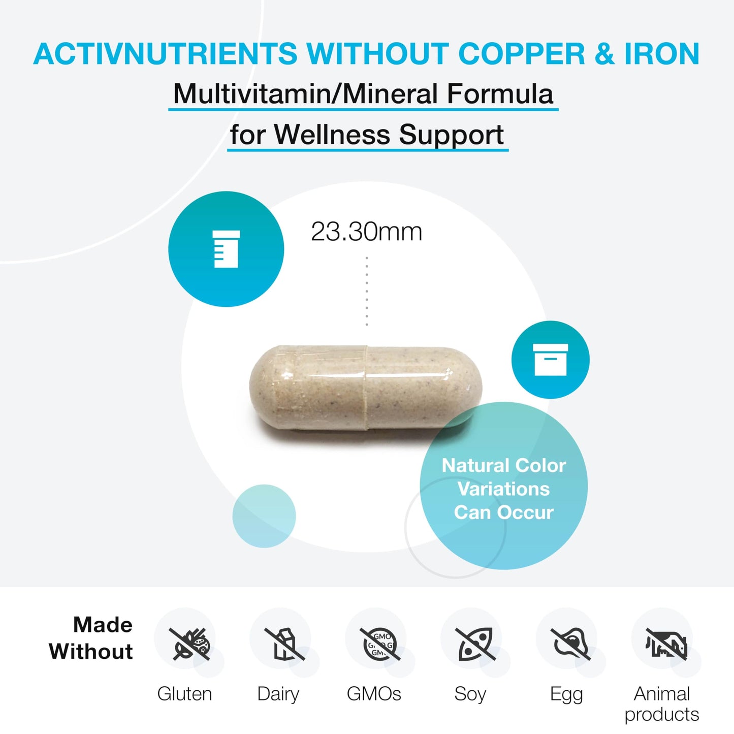 Tabla de suplementación ActivNutrients vitaminas