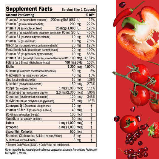 Tabla de suplementos del Essential-1 Multivitamínico ANDREW LESSMAN.